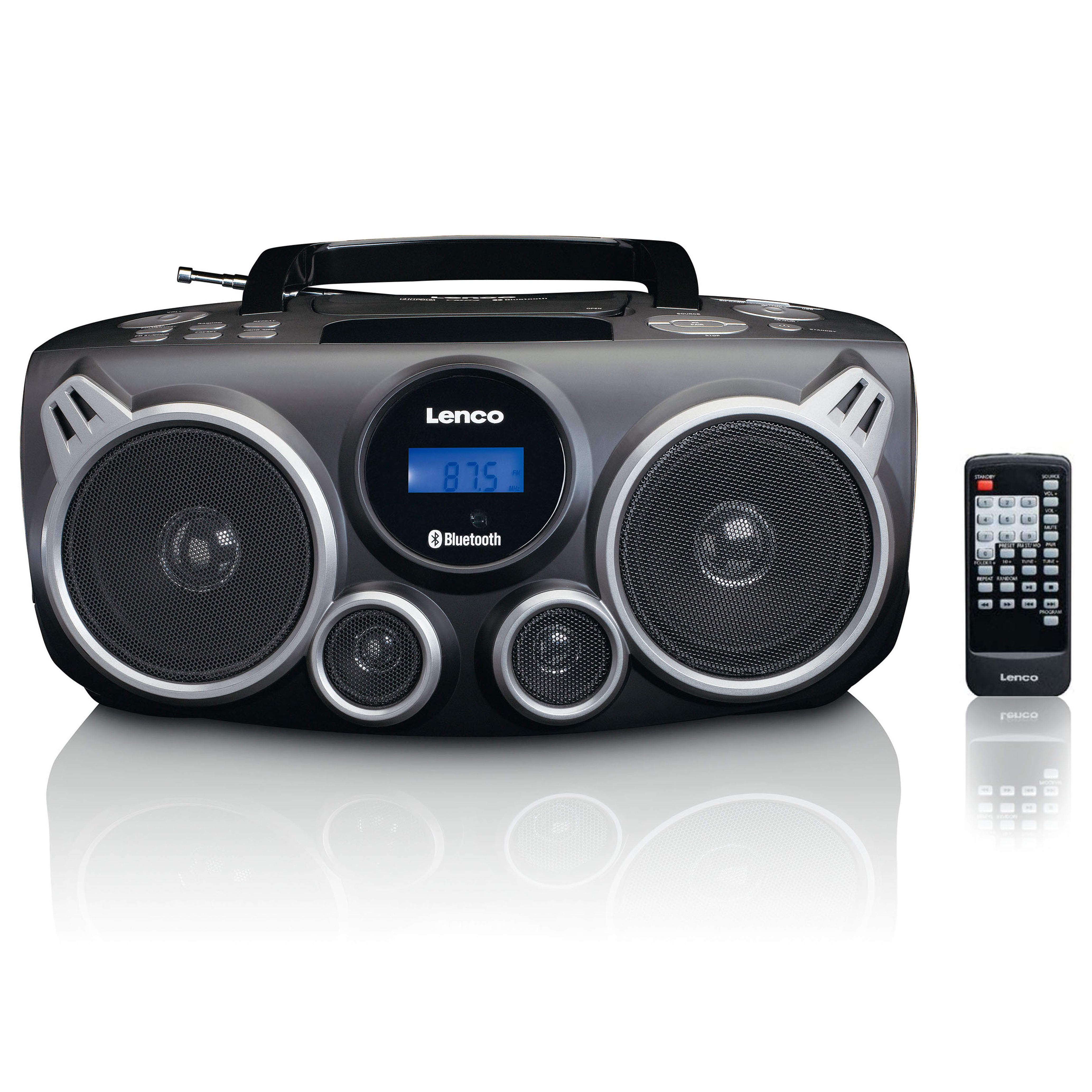 LENCO SCD-685BK and CD-player Portable USB Radio - SD-card - DAB+/FM Black with Bluetooth®