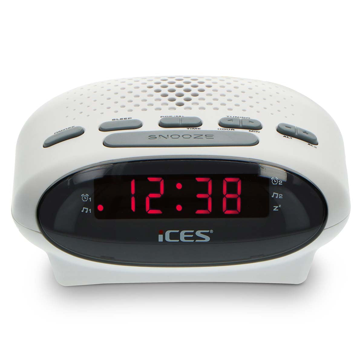 Ices ICR210 White FM Clock radio LencoCatalog