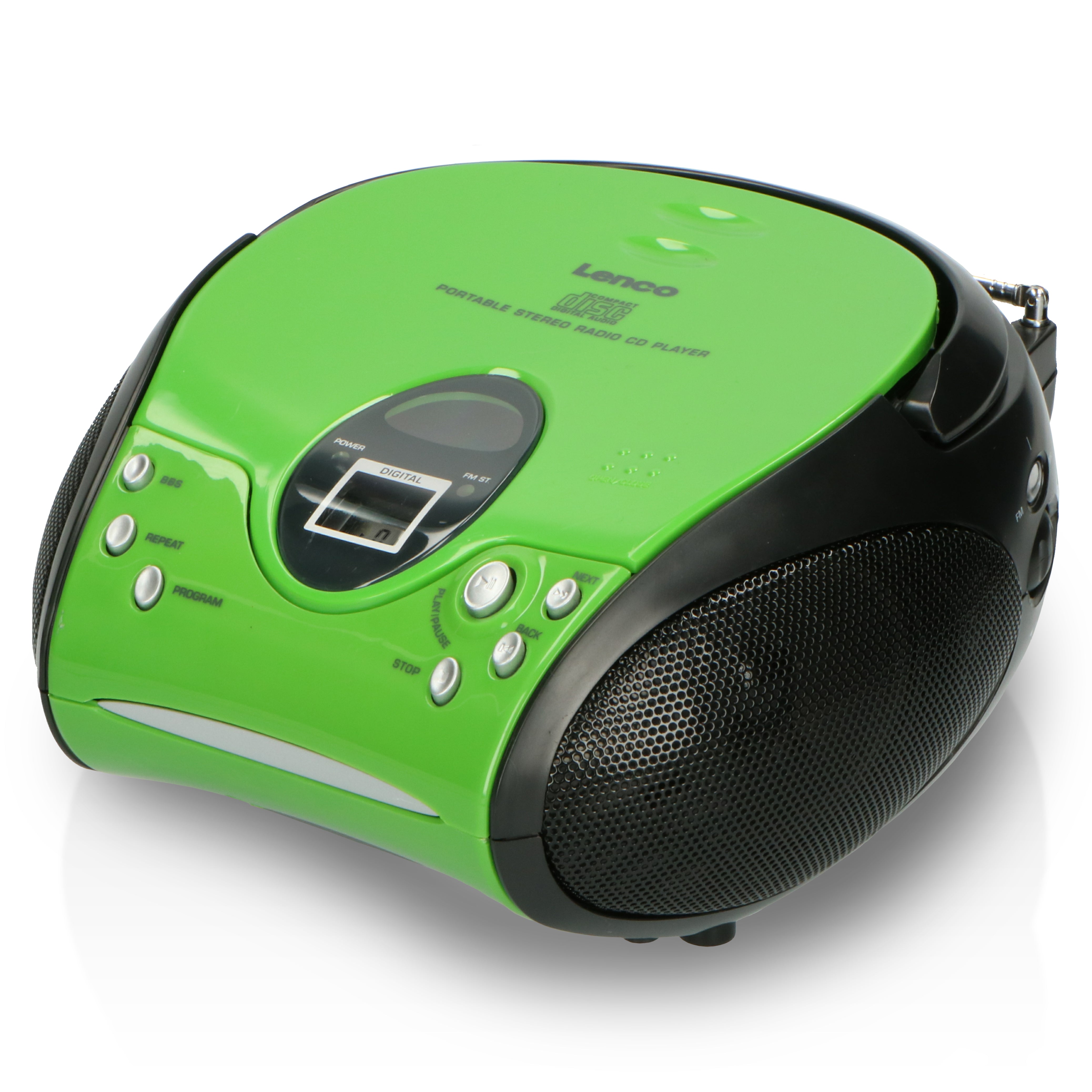LENCO SCD-24 Green/Black - Portable G CD player FM stereo – Lenco-Catalog with - radio