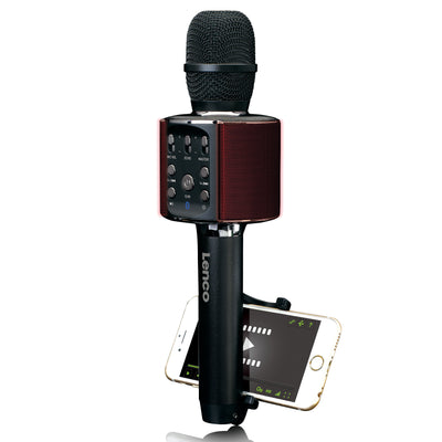 Lenco BMC-180BK - Bluetooth Karaoke microphone with speaker & lighting - Black