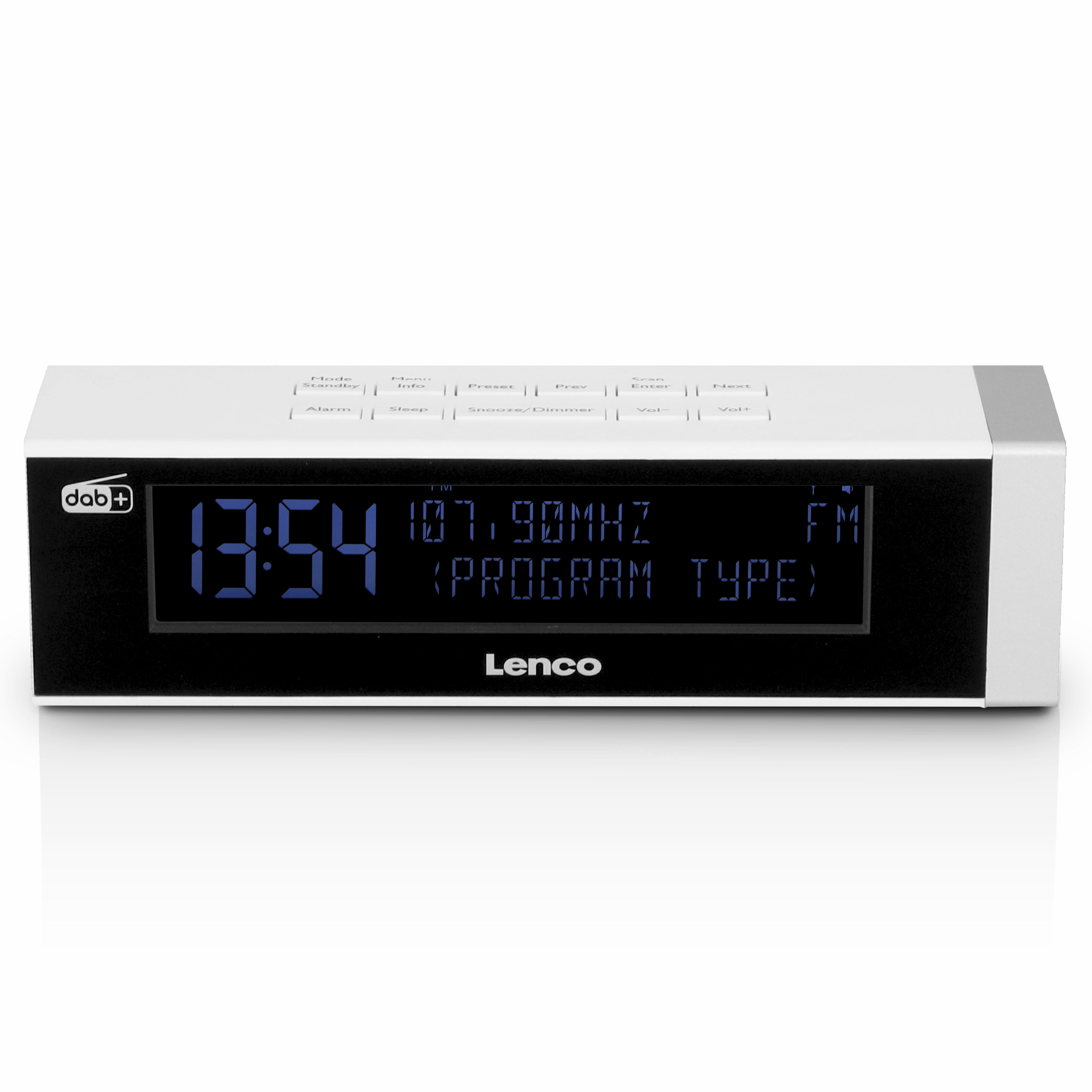 Radio with DAB+/FM AUX-inpu – Lenco and Stereo CR-630WH Lenco-Catalog clock - USB-port