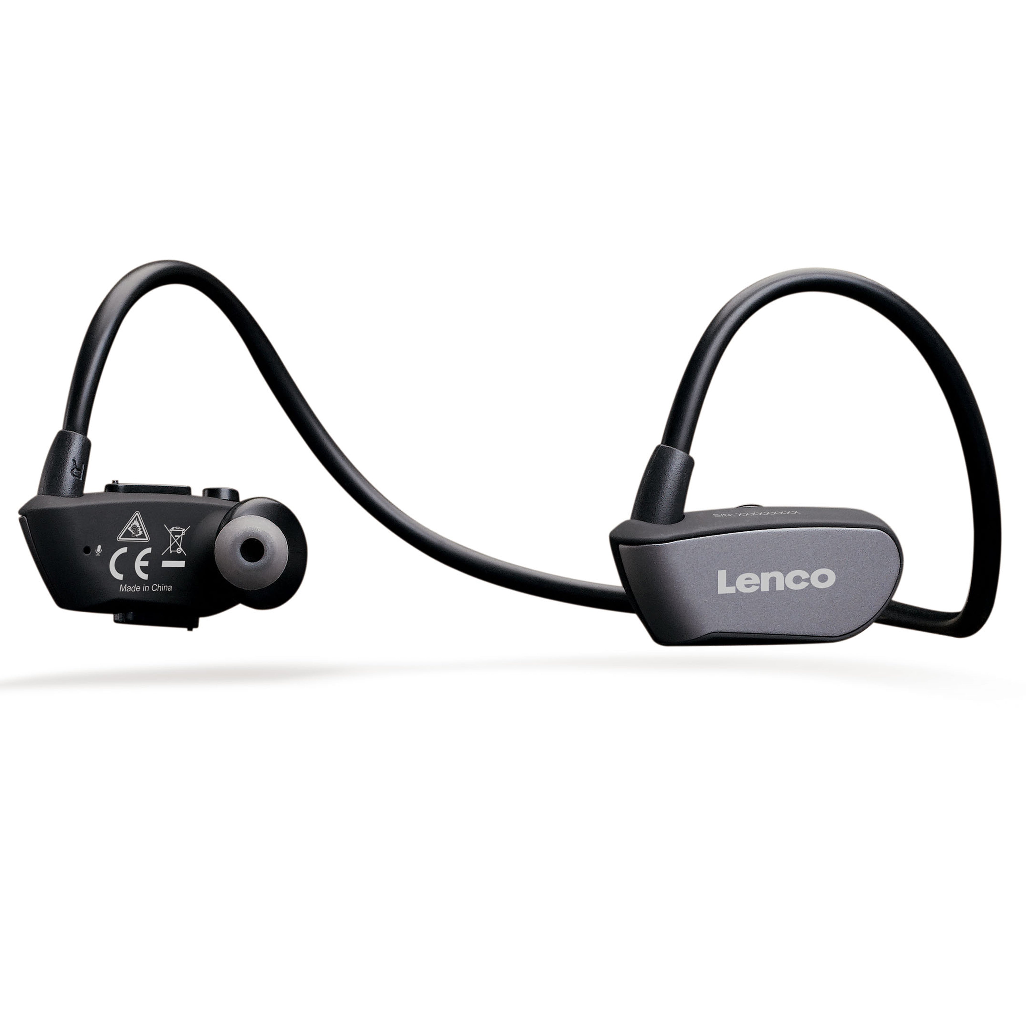 headphones - 8 GB MP3 – LENCO Bluetooth® BTX-860BK Lenco-Catalog with sport waterproof