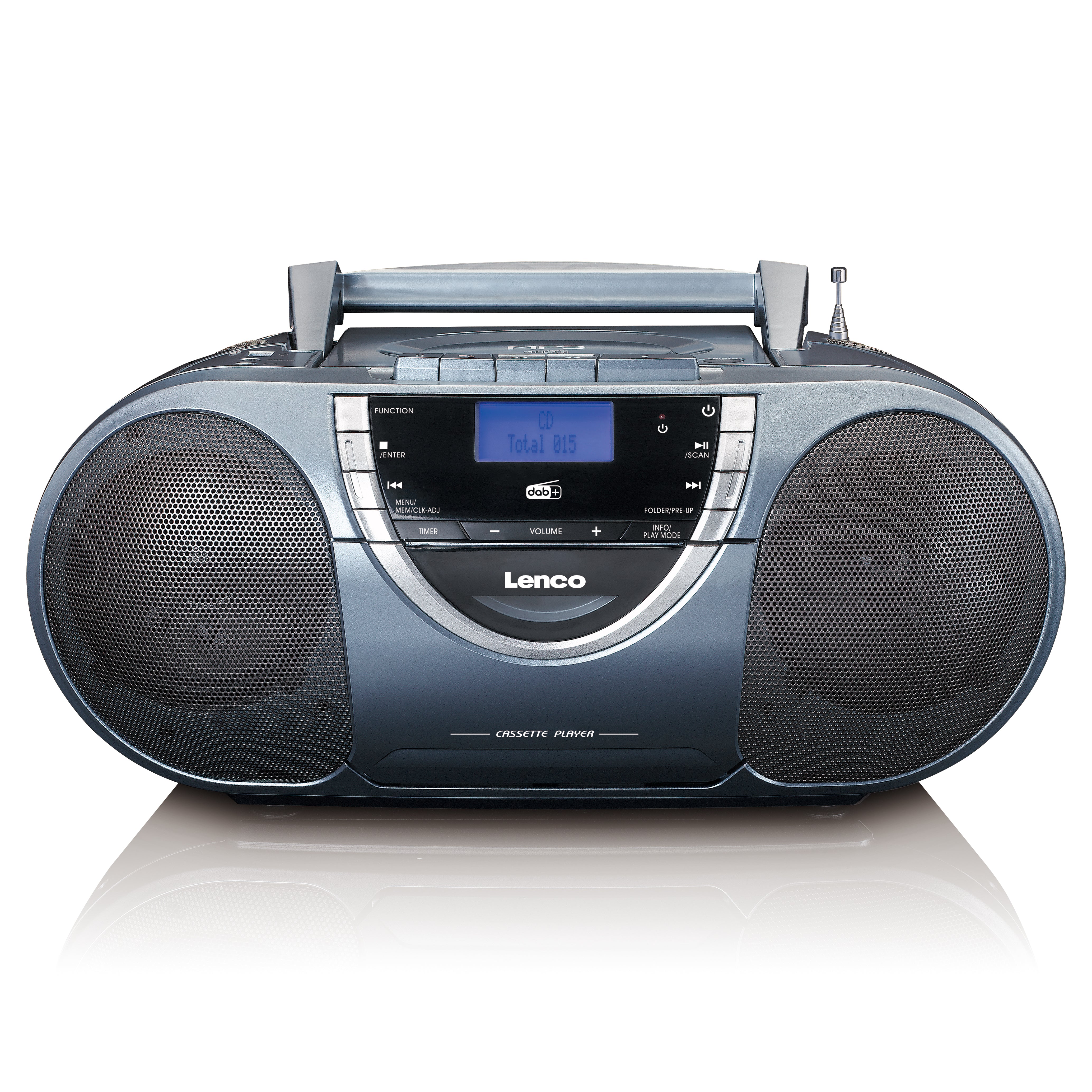 LENCO SCD-6800GY - Boombox radio player MP3 DAB+, and FM – -Catalog with CD/ Lenco