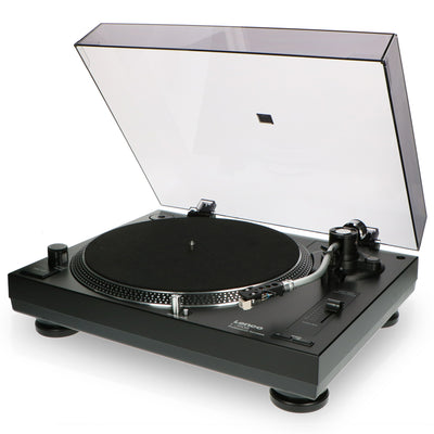 LENCO L-3808 Black - Direct drive Record Player with USB / PC Encoding - Black