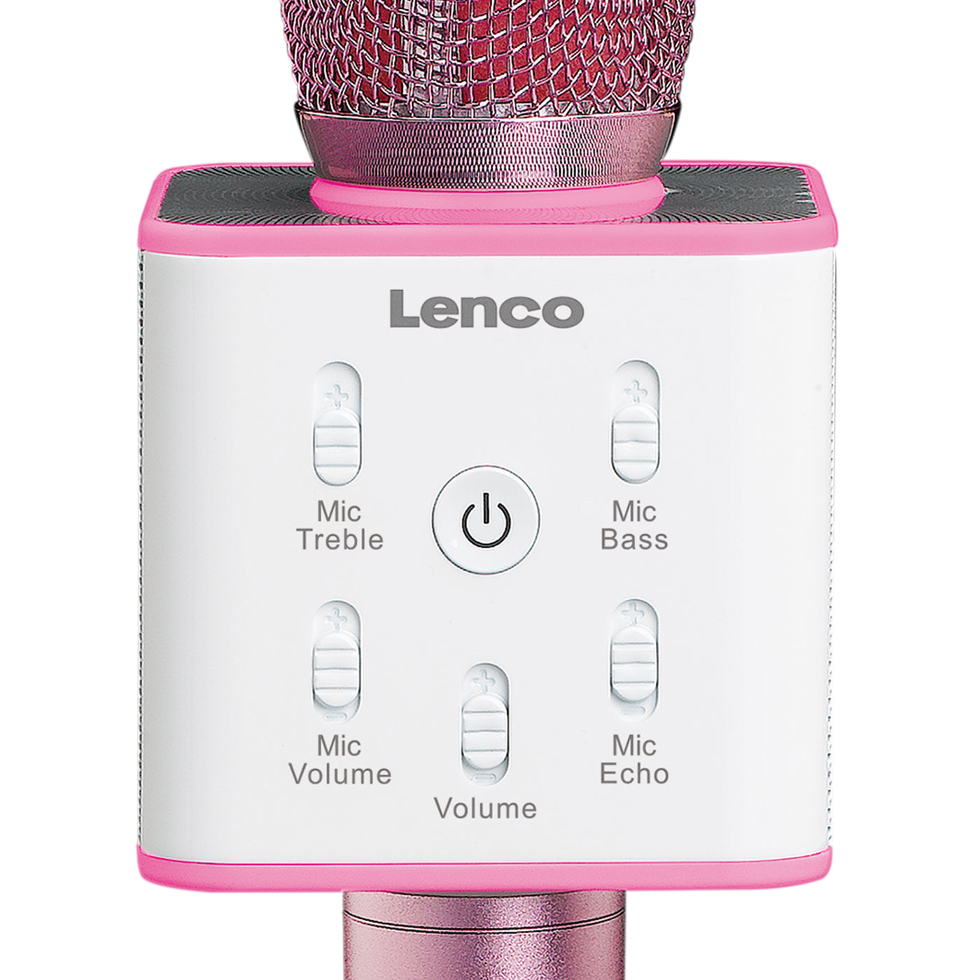 LENCO BMC-80 Pink - Karaoke microphone with Bluetooth® and built-in speakers - Pink
