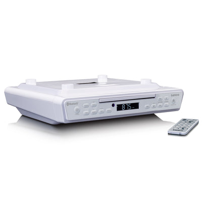 LENCO KCR-150WH - Radio kuchenne FM z odtwarzaczem CD i Bluetooth® - Białe