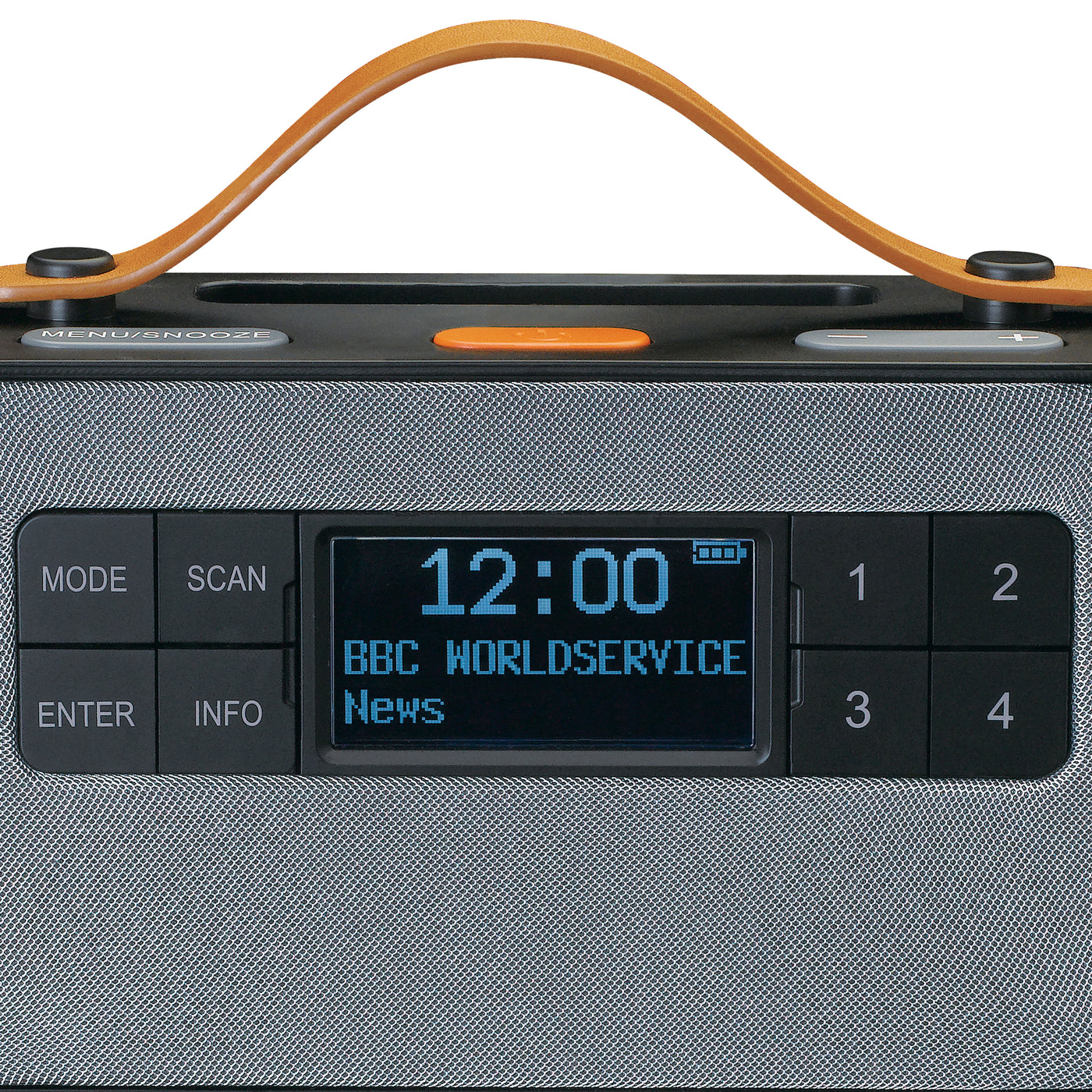 LENCO PDR-065BK - Przenośne radio FM/DAB+ z dużymi przyciskami i funkcją "Easy Mode", czarne