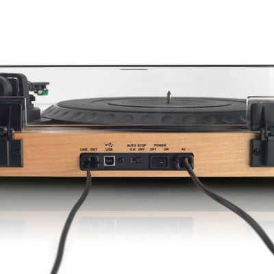 LENCO L-91 Gramofon z drewnianą obudową - AT95 - kodowanie PC - Sosna