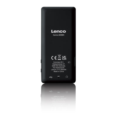 LENCO Xemio-669BK - Odtwarzacz MP3/MP4 z wyświetlaczem TFT LCD 2,4'' i pamięcią wewnętrzną 8GB - Czarny