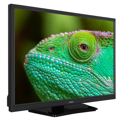 LENCO DVL-2483BK (V2) - 24" Smart TV z wbudowanym odtwarzaczem DVD i zasilaczem samochodowym 12V - Czarny