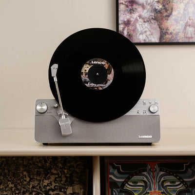 LENCO LSA-071SI – Fully Automatic Vertical Turntable with Built-in Speakers and Bluetooth® – Silver