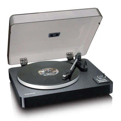 LENCO LBTA-165BK – Fully Automatic Turntable with Bluetooth® Streaming and Built-In Preamp – Metal Platter and Tonearm – Black