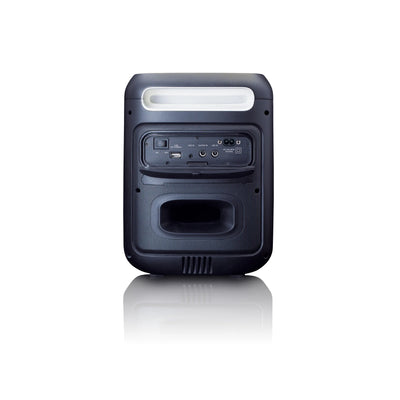 LENCO PA-101BK – Bluetooth® Party Speaker with LED Light Effects – 100W RMS, USB, 14-Hour Battery Life – Black