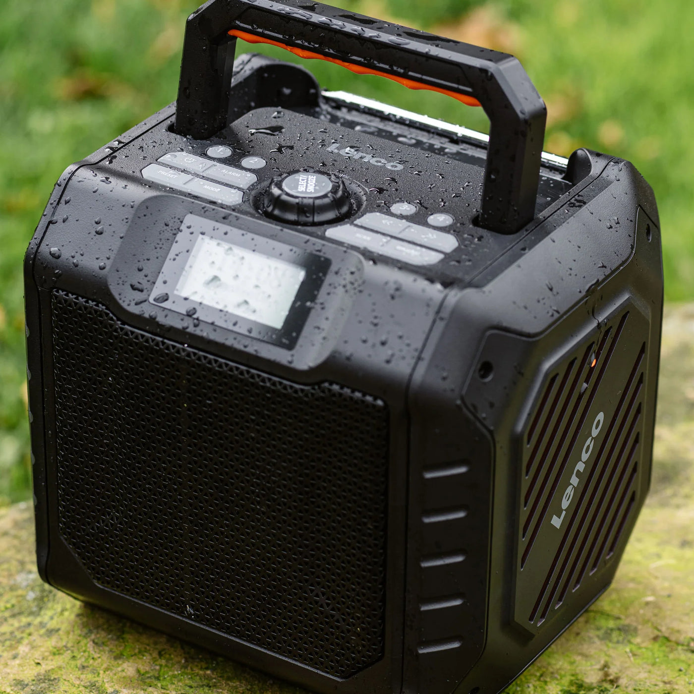 LENCO ODR-160GY – Powerful Portable Outdoor DAB+/FM Radio with Bluetooth® – IPX5 Water-Resistant – Grey