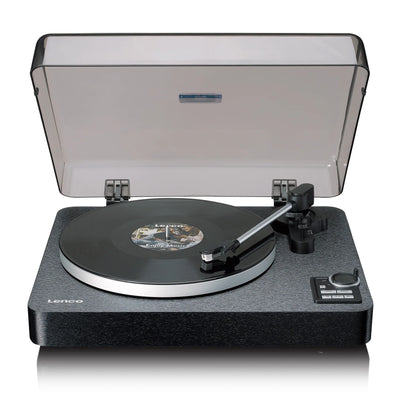 LENCO LBTA-165BK – Fully Automatic Turntable with Bluetooth® Streaming and Built-In Preamp – Metal Platter and Tonearm – Black