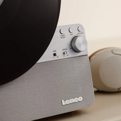 LENCO LSA-071SI – Fully Automatic Vertical Turntable with Built-in Speakers and Bluetooth® – Silver