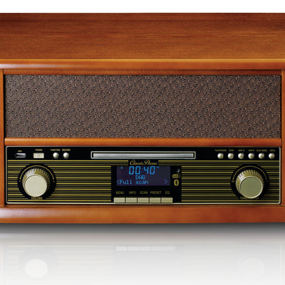 CLASSIC PHONO TCD-2570 - Turntable with DAB+/FM Radio, USB Encoding, CD- and cassette player - Wood