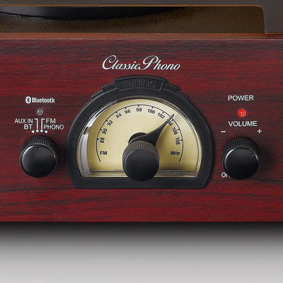 CLASSIC PHONO TT-43WA - Gramofon retro z wbudowanymi głośnikami - Orzech