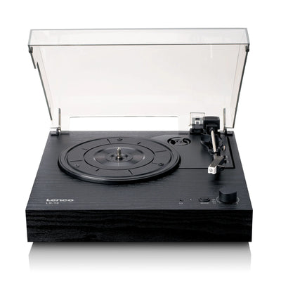 LENCO LS-15BK – Turntable with Bluetooth®, Two Built-In Speakers, and AT3600L Cartridge – Black