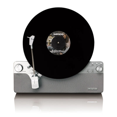 LENCO LSA-071SI – Fully Automatic Vertical Turntable with Built-in Speakers and Bluetooth® – Silver