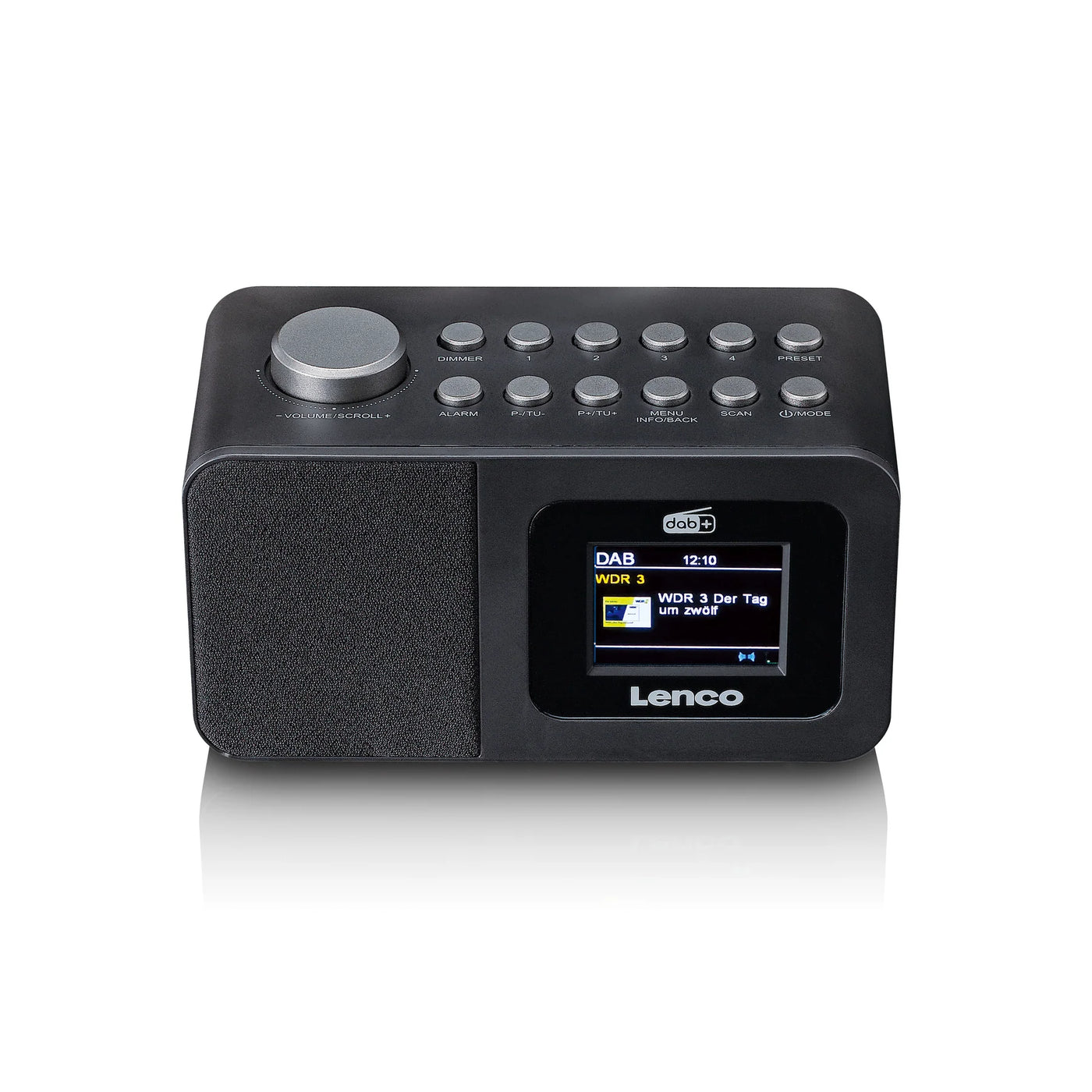LENCO CR-625BK – DAB+/FM Clock Radio with Color Display, Sleep Timer, and Dual Alarm Function – Black