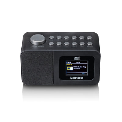 LENCO CR-625BK – DAB+/FM Clock Radio with Color Display, Sleep Timer, and Dual Alarm Function – Black