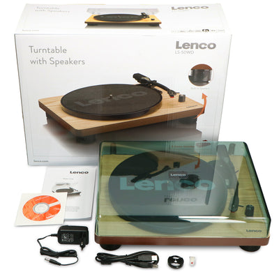 LENCO LS-50GY - Gramofon z wbudowanymi głośnikami Kodowanie USB - Szary