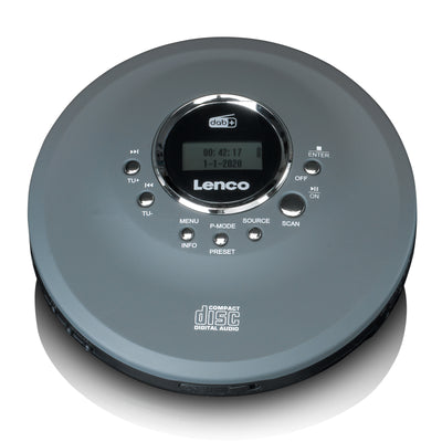 LENCO CD-400GY - Portable CD/ MP3 player for CD, CD-R, CD-RW