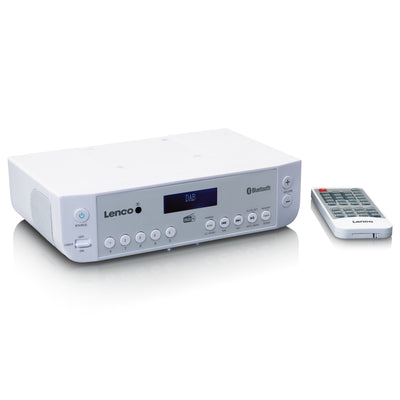 LENCO KCR-200WH - DAB+/FM Kitchen Radio with Bluetooth®, Light and Timer - White