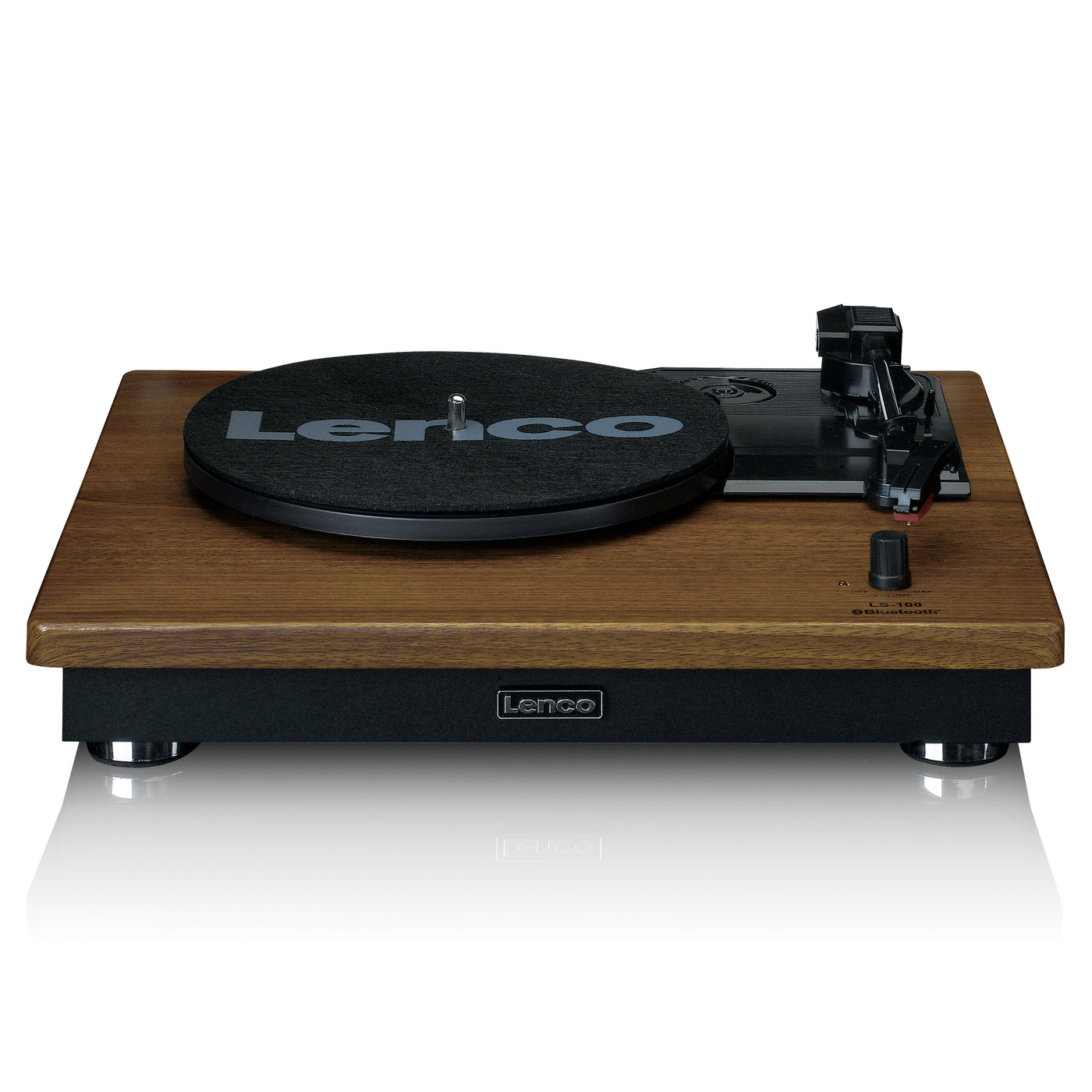 LENCO LS-100WD - Record Player with 2 external speakers - Wood