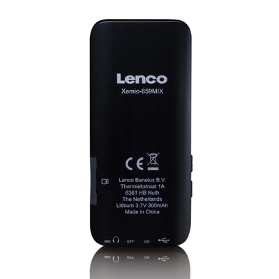 LENCO Xemio-659GY - Odtwarzacz MP3/MP4 z kartą micro SD 4GB, szary