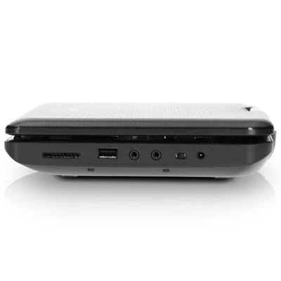 LENCO DVP-1046BK - Przenośny odtwarzacz DVD 2x 10 cali z akumulatorem, dwoma słuchawkami i dwoma uchwytami montażowymi do samochodu - Czarny