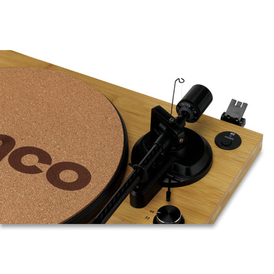 LENCO LBT-335BA - Gramofon z Bluetooth®, obudową bambusową i wkładką Ortofon 2M Red