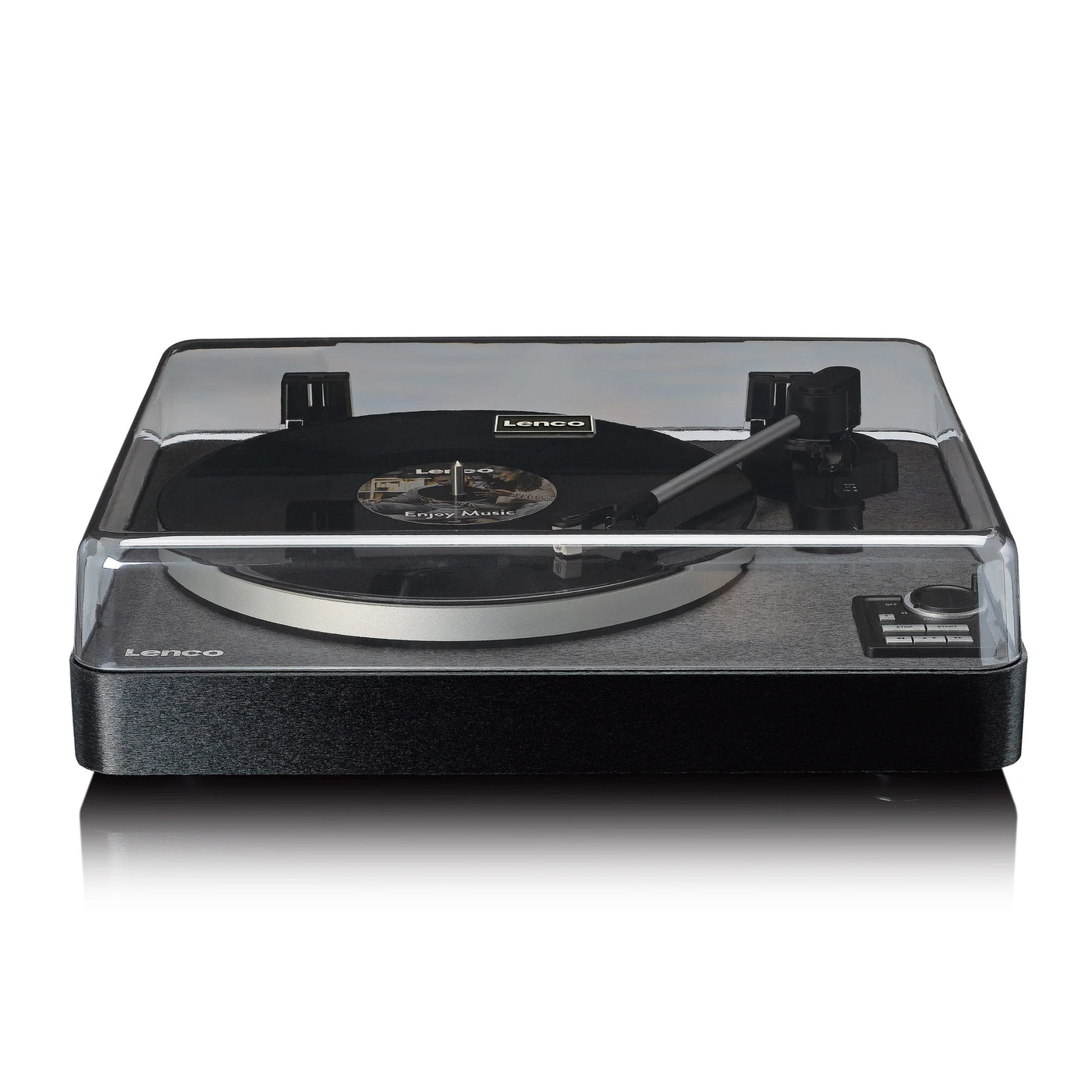 LENCO LBTA-165BK – Fully Automatic Turntable with Bluetooth® Streaming and Built-In Preamp – Metal Platter and Tonearm – Black