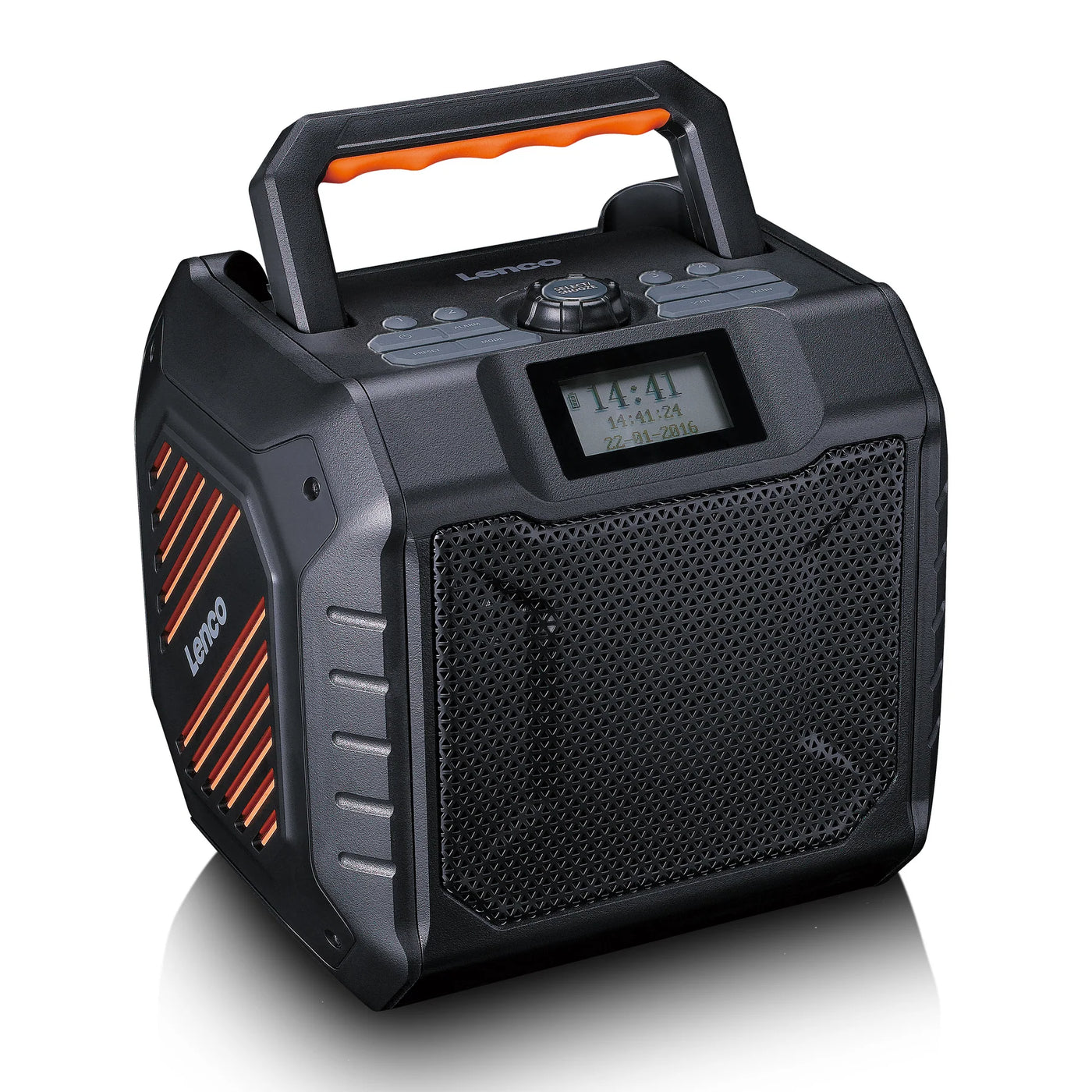 LENCO ODR-160GY – Powerful Portable Outdoor DAB+/FM Radio with Bluetooth® – IPX5 Water-Resistant – Grey