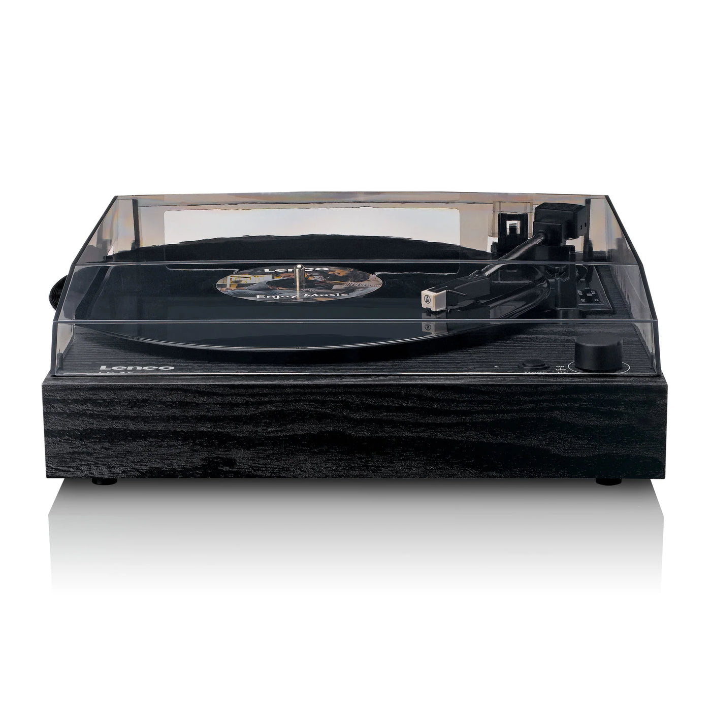 LENCO LS-15BK – Turntable with Bluetooth®, Two Built-In Speakers, and AT3600L Cartridge – Black