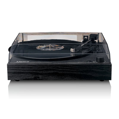 LENCO LS-15BK – Turntable with Bluetooth®, Two Built-In Speakers, and AT3600L Cartridge – Black