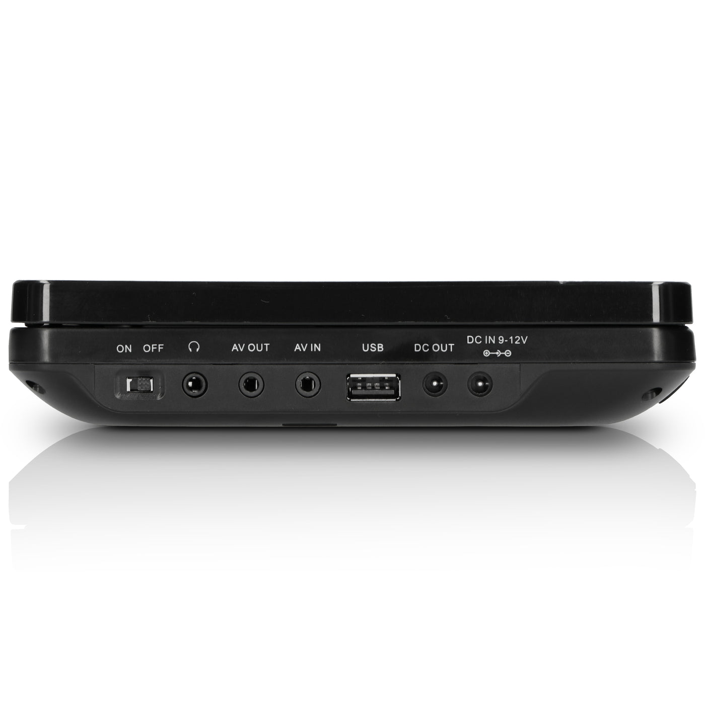 LENCO DVP-939 - Przenośny odtwarzacz DVD 2x9" z USB, SD, zintegrowaną baterią, 2x słuchawkami i 2x uchwytem - Czarny