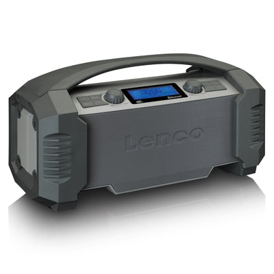 LENCO ODR-150GY - Radio terenowe DAB+/FM z Bluetooth®, odporność na wodę i kurz IP54 - Szary