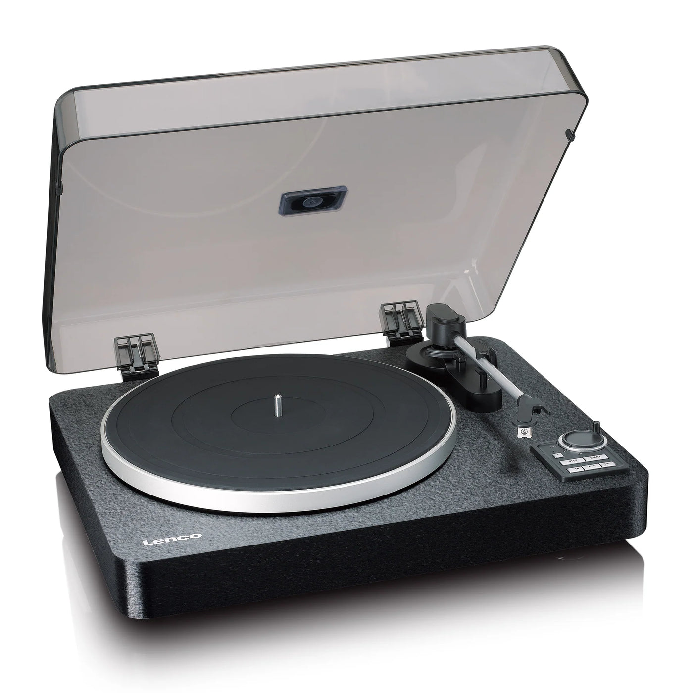 LENCO LBTA-165BK – Fully Automatic Turntable with Bluetooth® Streaming and Built-In Preamp – Metal Platter and Tonearm – Black