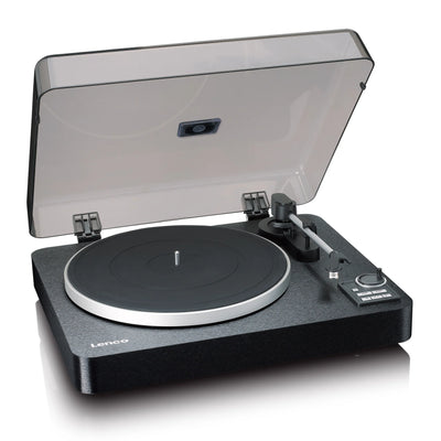 LENCO LBTA-165BK – Fully Automatic Turntable with Bluetooth® Streaming and Built-In Preamp – Metal Platter and Tonearm – Black