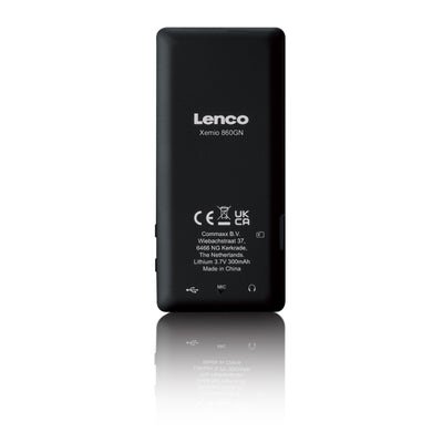 LENCO Xemio-860GN - Odtwarzacz MP3/MP4 z Bluetooth® i pamięcią wewnętrzną 8GB - Zielony