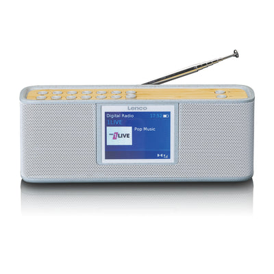 LENCO PDR-046GY - Radio Eco DAB+ z Bluetooth® 5.0, biały/bambus