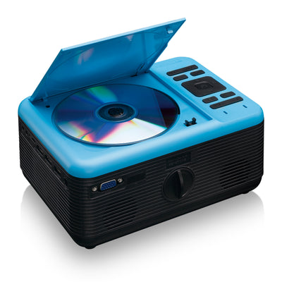 LENCO LPJ-500BU - Projektor LCD z odtwarzaczem DVD i Bluetooth® - Niebieski