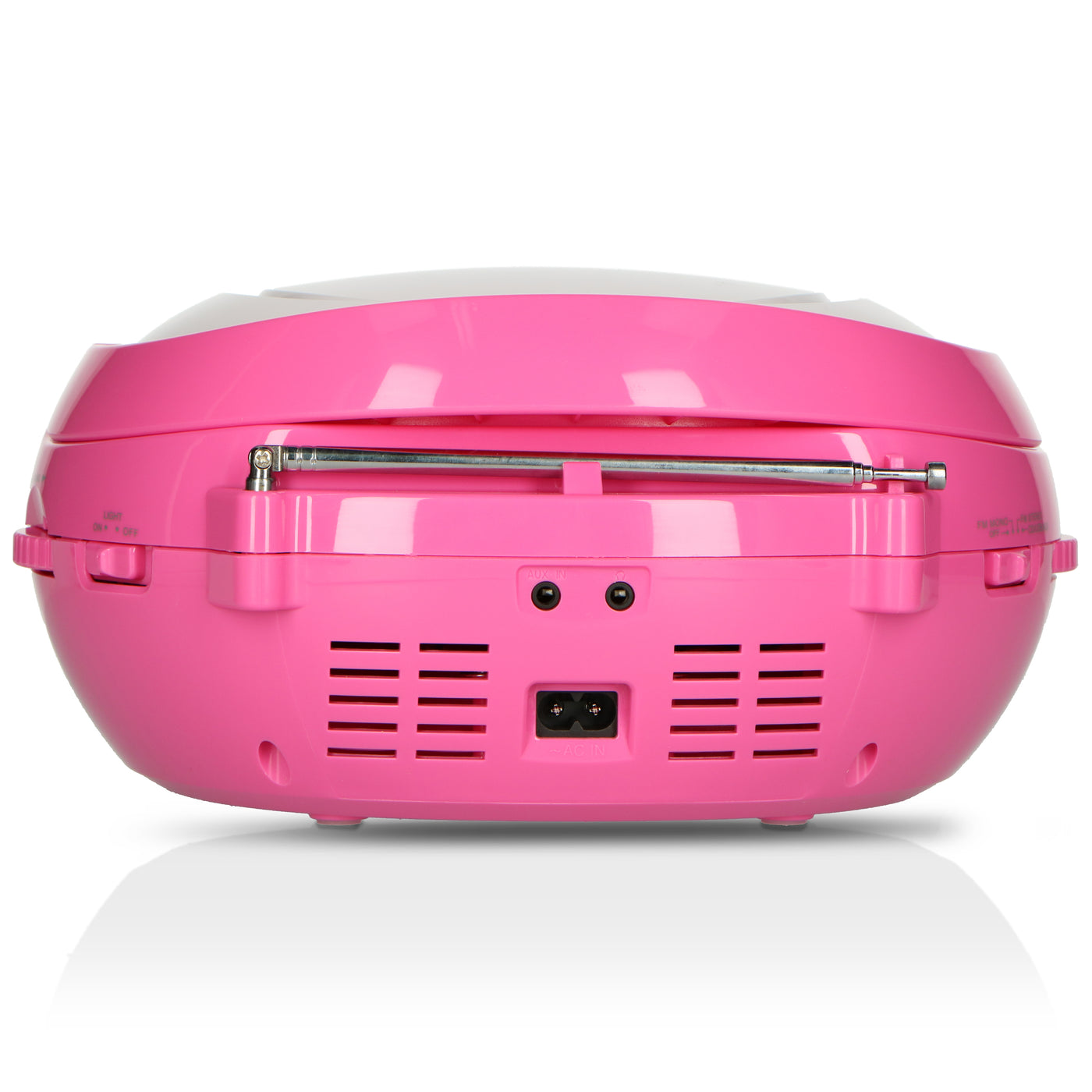 LENCO SCD-650PK - Przenośne radio FM CD/MP3/USB Mikrofon i efekty świetlne - Różowy