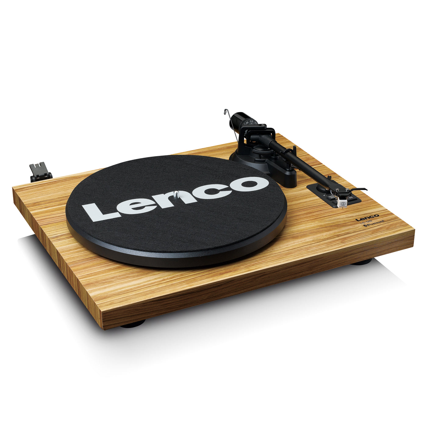 LENCO LS-500OK - Record player with built-in amplifier and Bluetooth® plus 2 external speakers - Wood