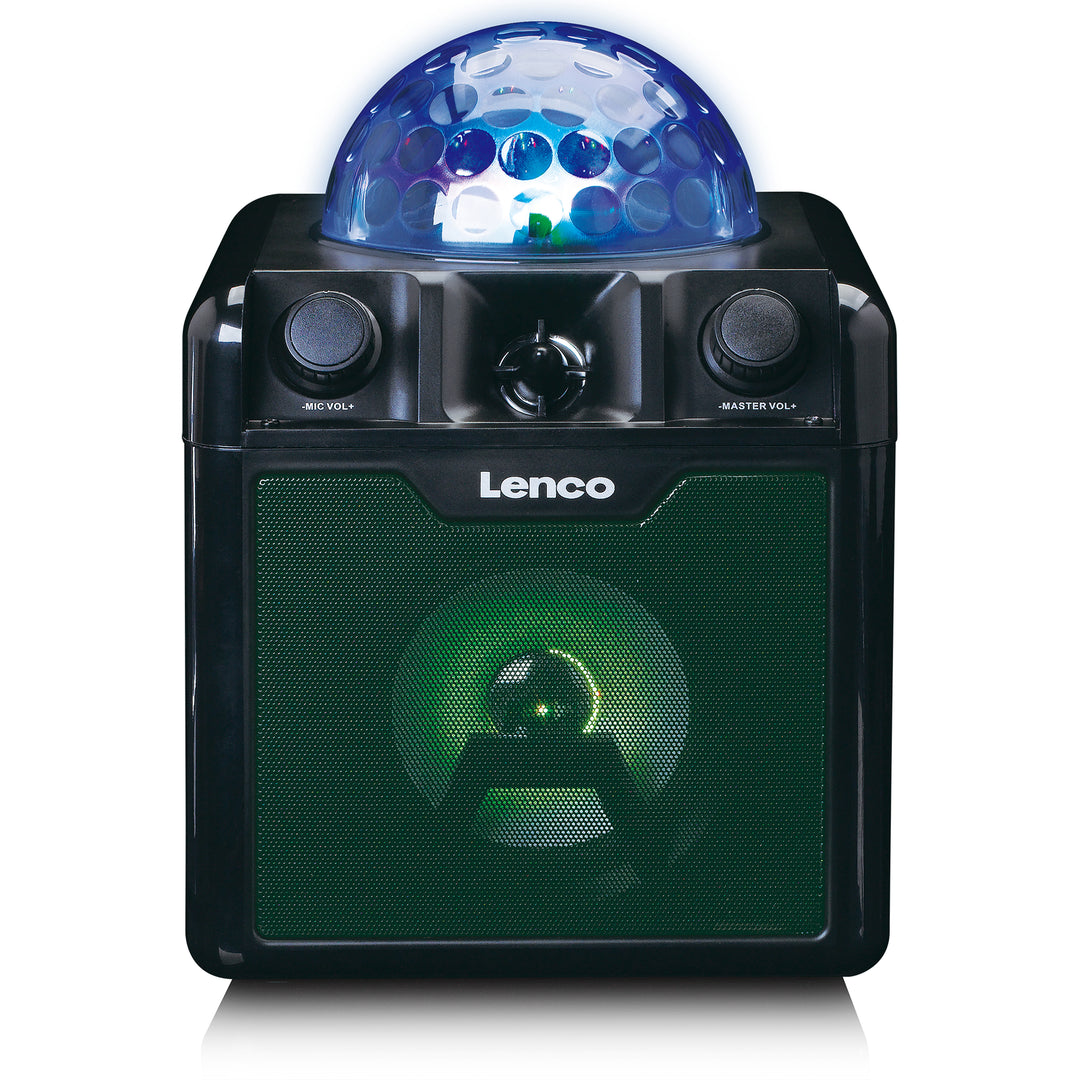 LENCO BTC-050BK - Bluetooth® speaker with lights, USB, SD, RC, MIC