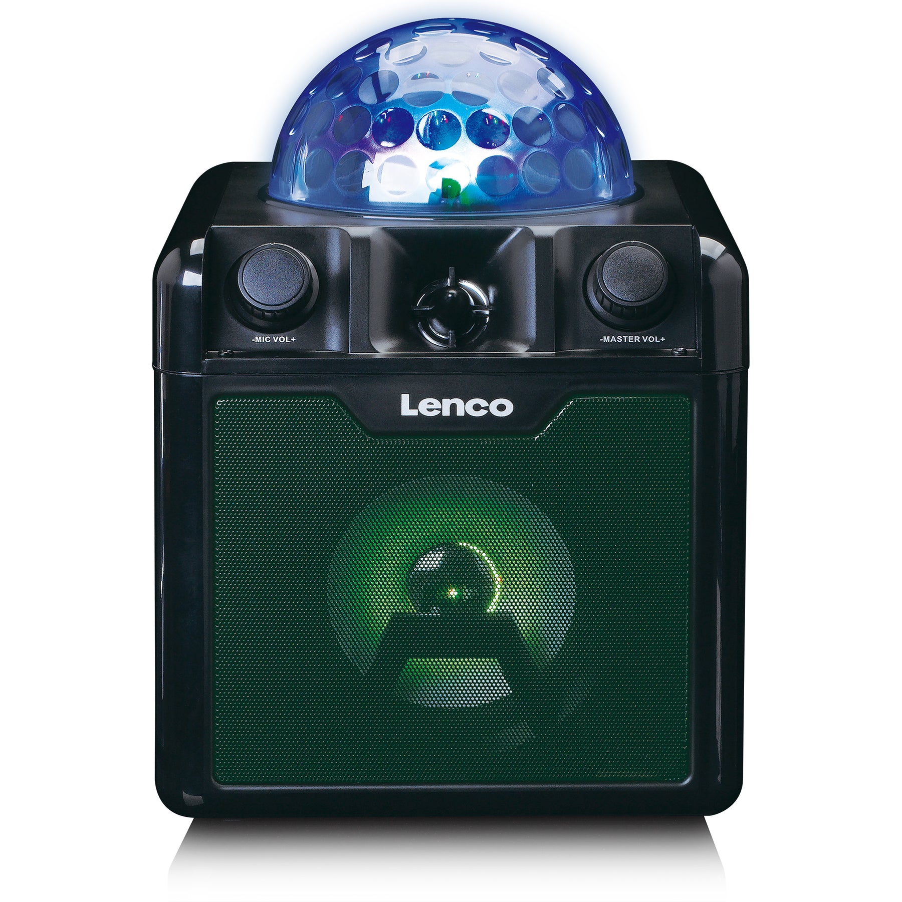 LENCO BTC-050BK - Bluetooth® speaker with lights, USB, SD, RC, MIC, AC –  Lenco-Catalog