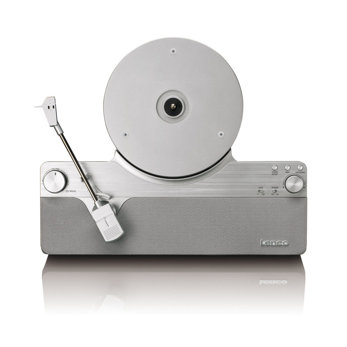 LENCO LSA-071SI – Fully Automatic Vertical Turntable with Built-in Speakers and Bluetooth® – Silver