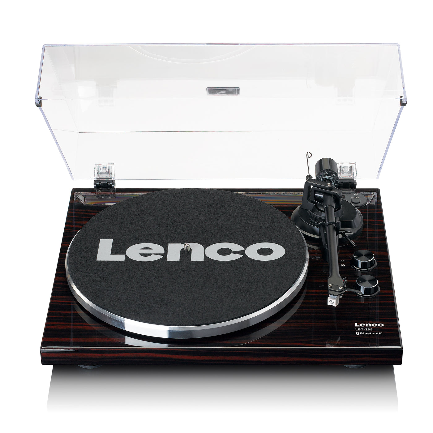 LENCO LBT-288WA - Gramofon z transmisją Bluetooth®, kolor ciemnobrązowy